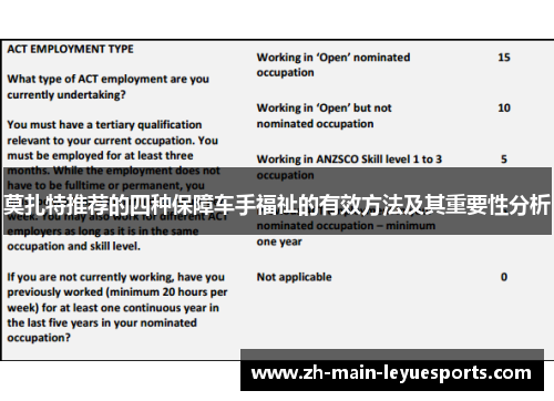 莫扎特推荐的四种保障车手福祉的有效方法及其重要性分析
